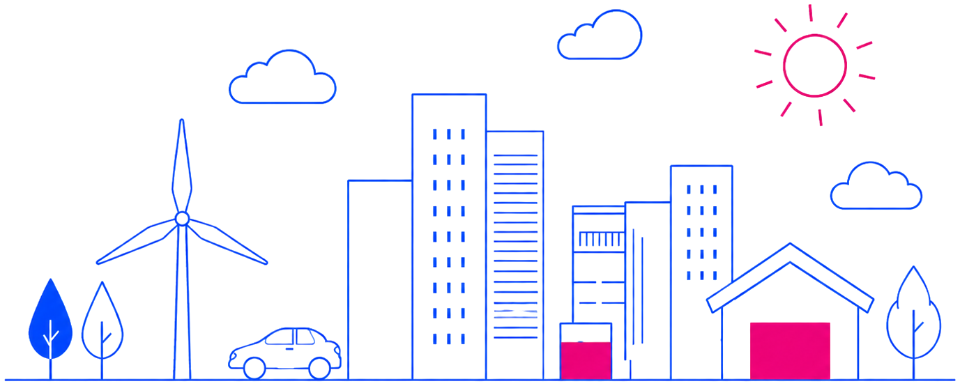 生活者との接点を表すイラスト